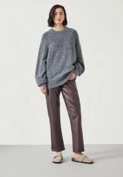 Colette Leather Straight Leg Trouser