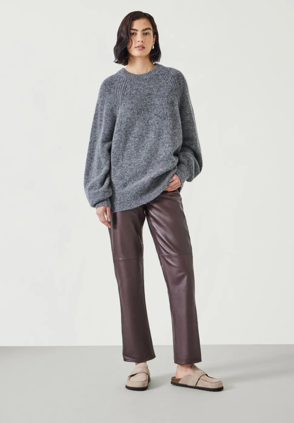 Colette Leather Straight Leg Trouser