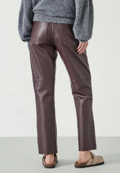 Colette Leather Straight Leg Trouser