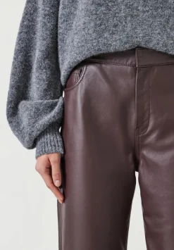 Colette Leather Straight Leg Trouser
