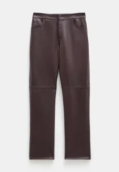Colette Leather Straight Leg Trouser