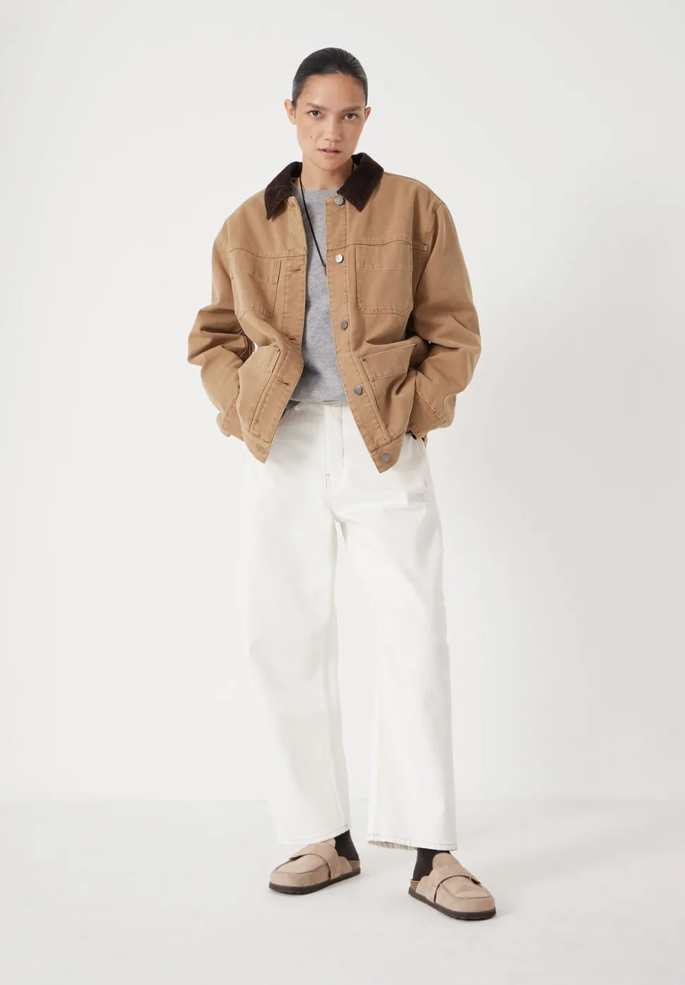 Cord Collar Barn Jacket