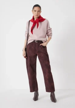 Cordelia Barrel Leg Snake Print Jeans