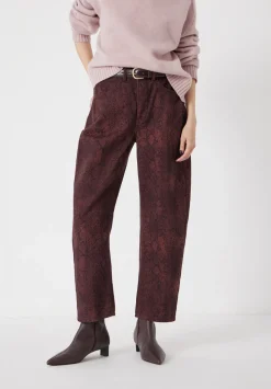 Cordelia Barrel Leg Snake Print Jeans