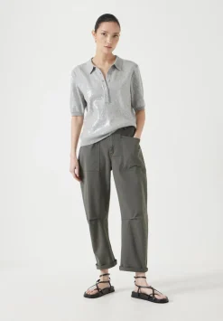 Cordi Barrel Leg Cotton Trousers