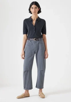 Cordi Barrel Leg Cotton Trousers