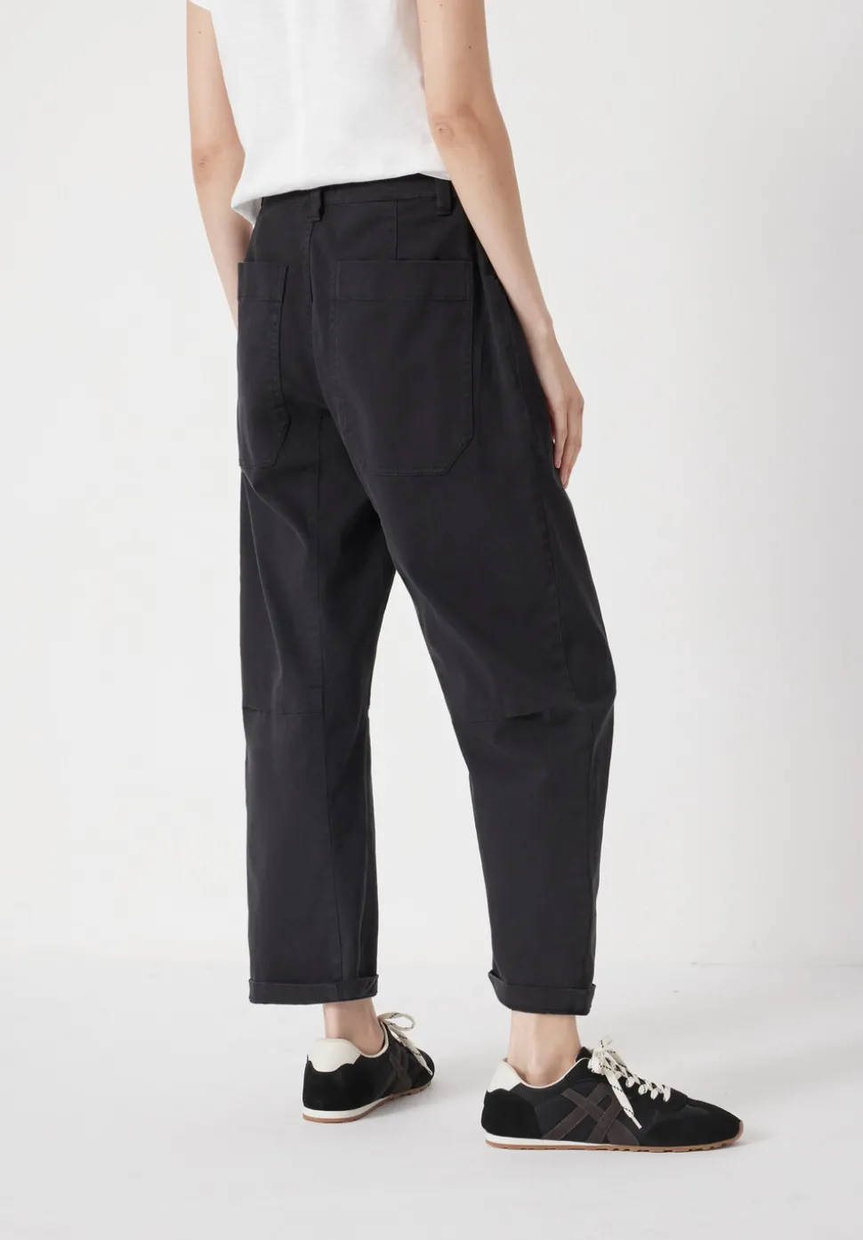 Cordi Barrel Leg Cotton Trousers