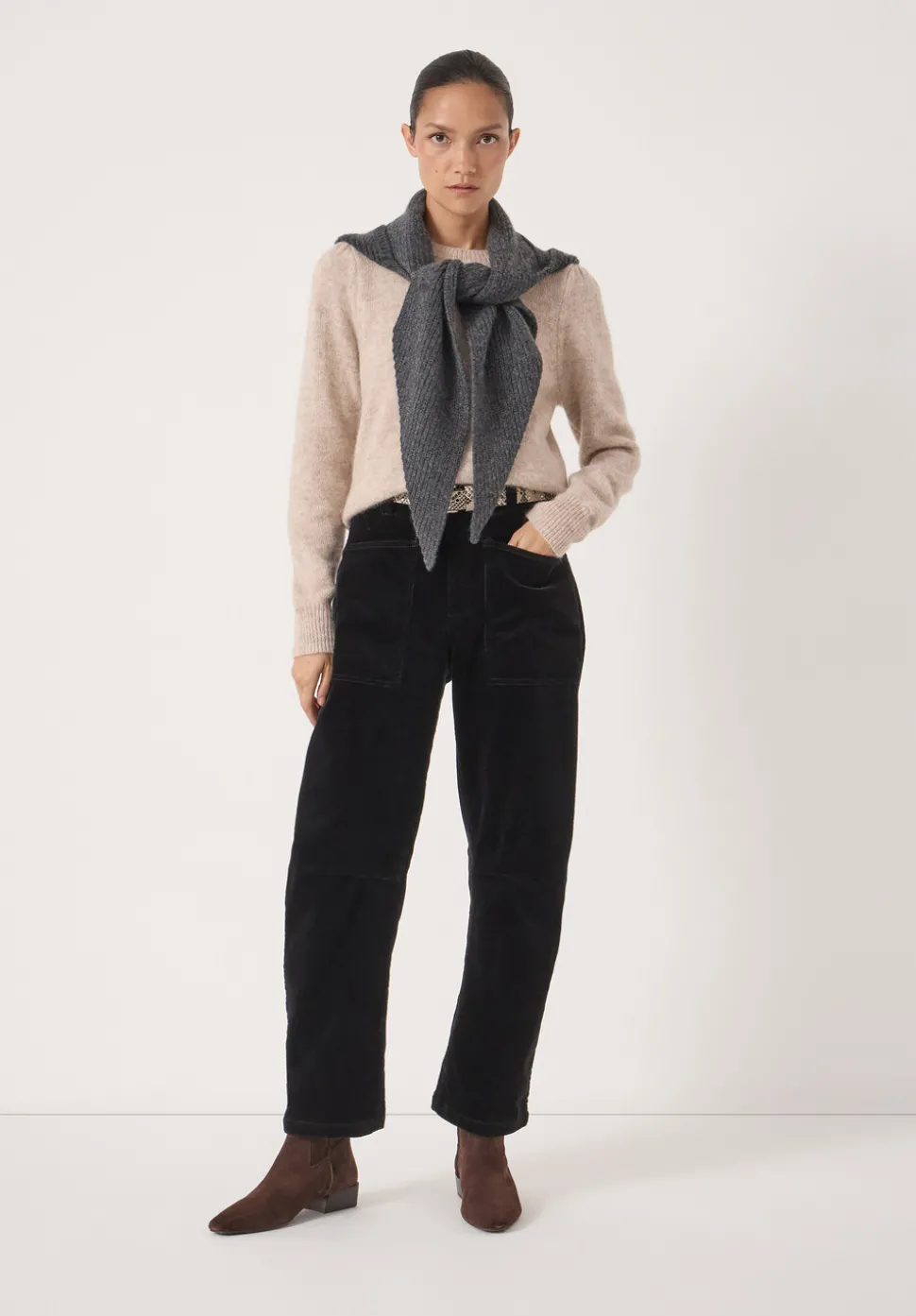Corduroy Cordi Barrel Leg Trousers