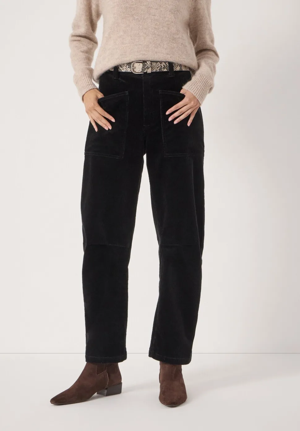 Corduroy Cordi Barrel Leg Trousers