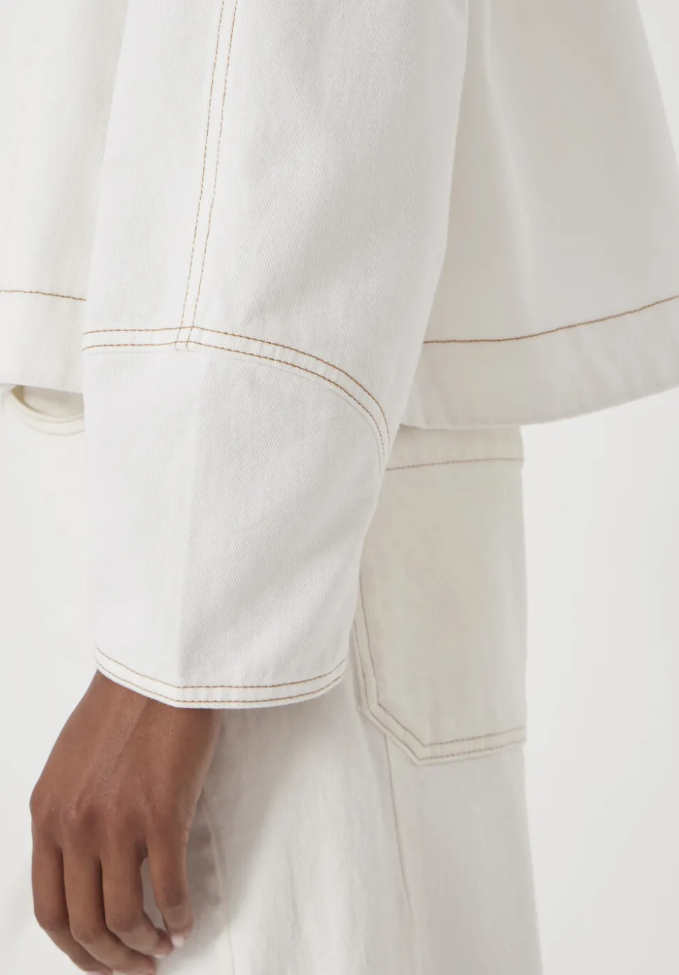 Cotton Barrel Sleeve Swing Jacket