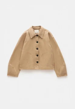 Cotton Barrel Sleeve Swing Jacket