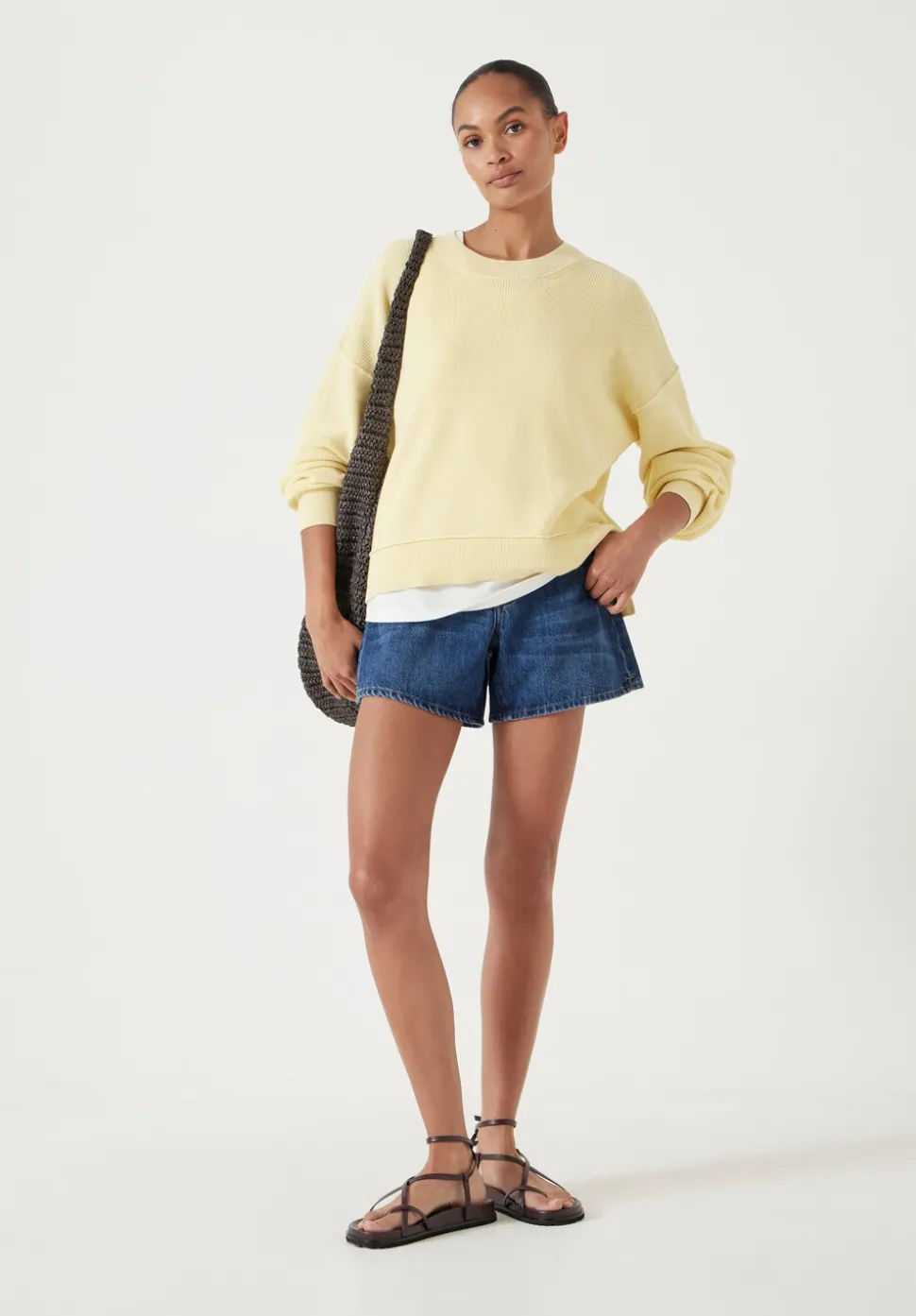 Cotton Boxy Rib Jumper