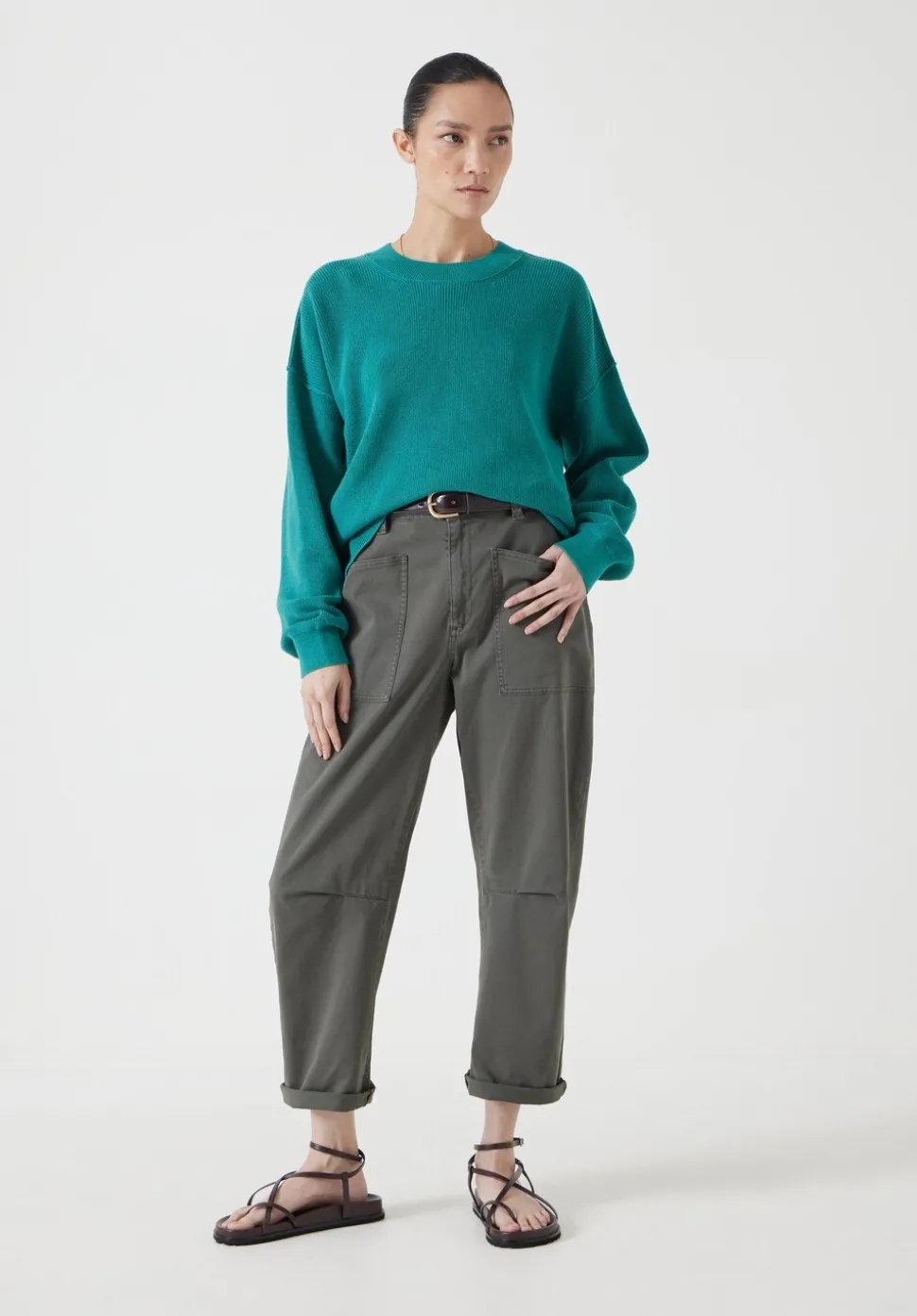 Cotton Boxy Rib Jumper