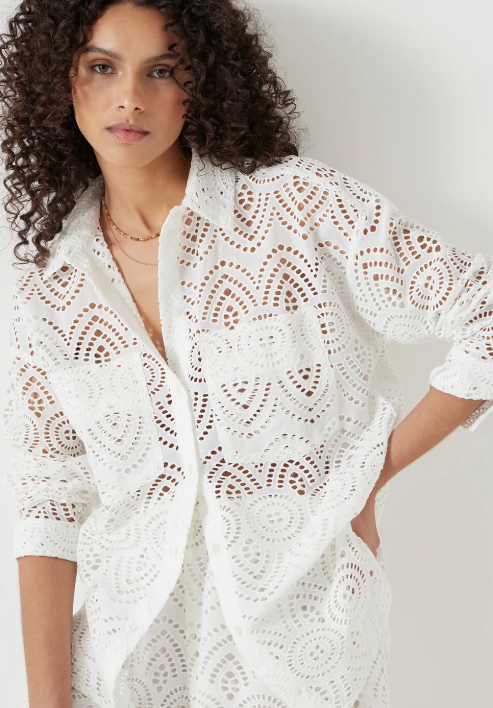 Cotton Broderie Shirt