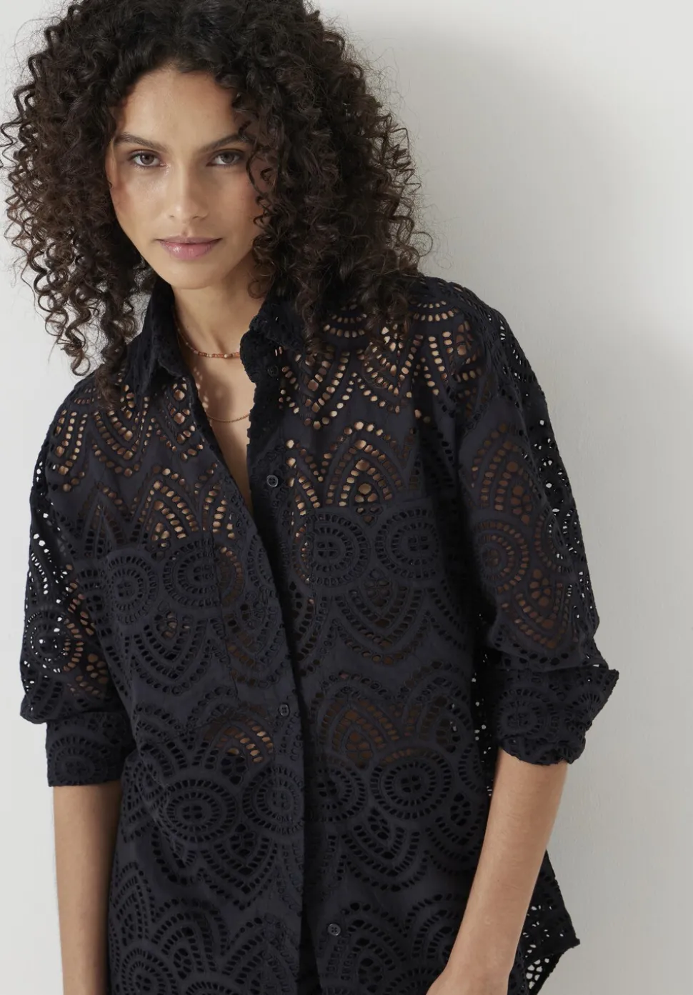 Cotton Broderie Shirt