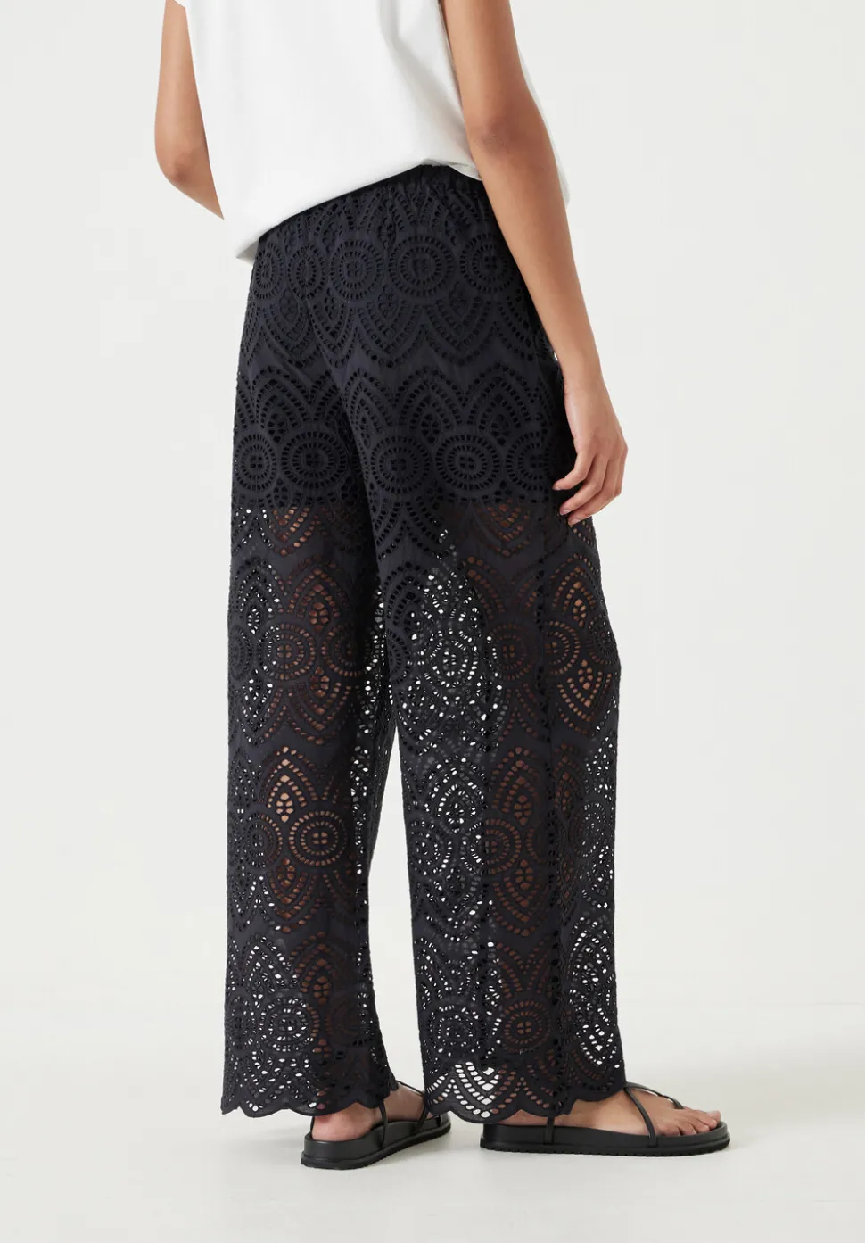 Cotton Broderie Trousers