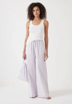 Cotton Poplin Stripe Vest Pyjamas Set