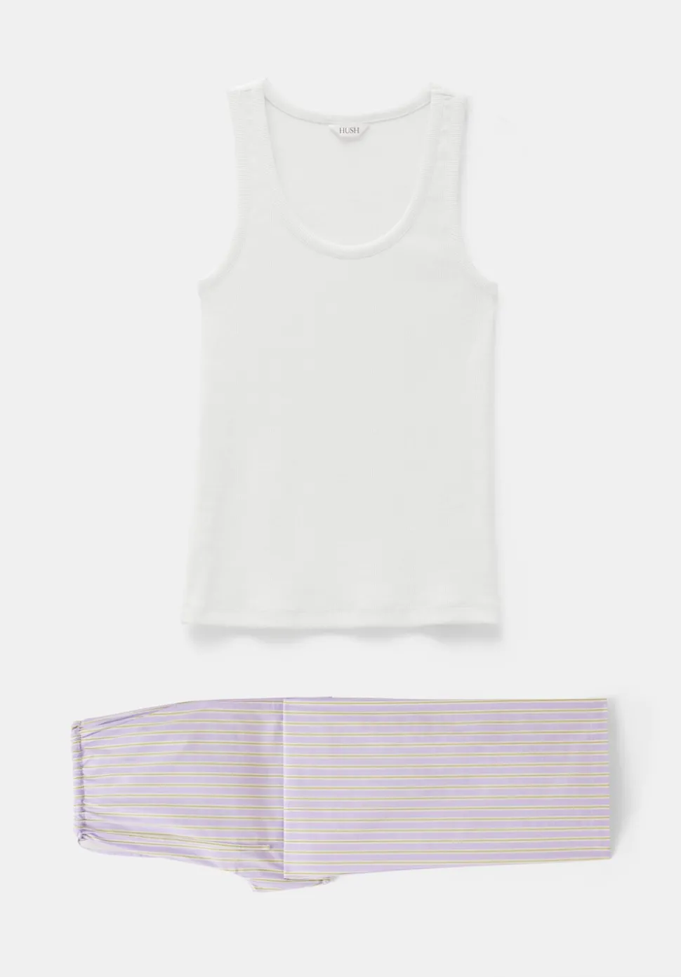 Cotton Poplin Stripe Vest Pyjamas Set