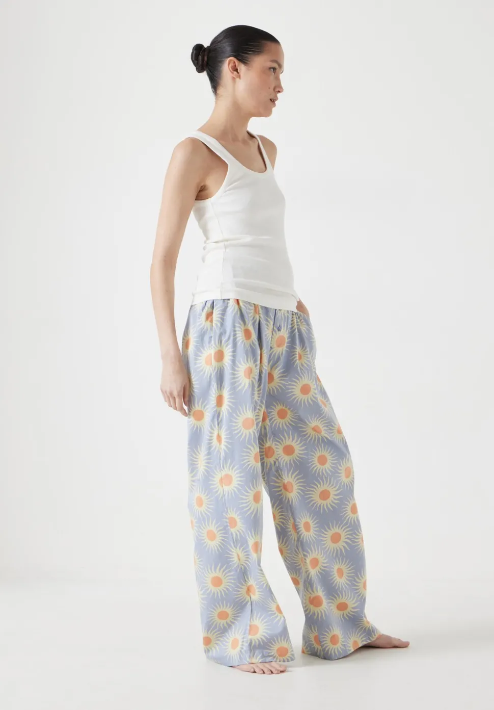 Cotton Sateen Vest Pyjamas Set