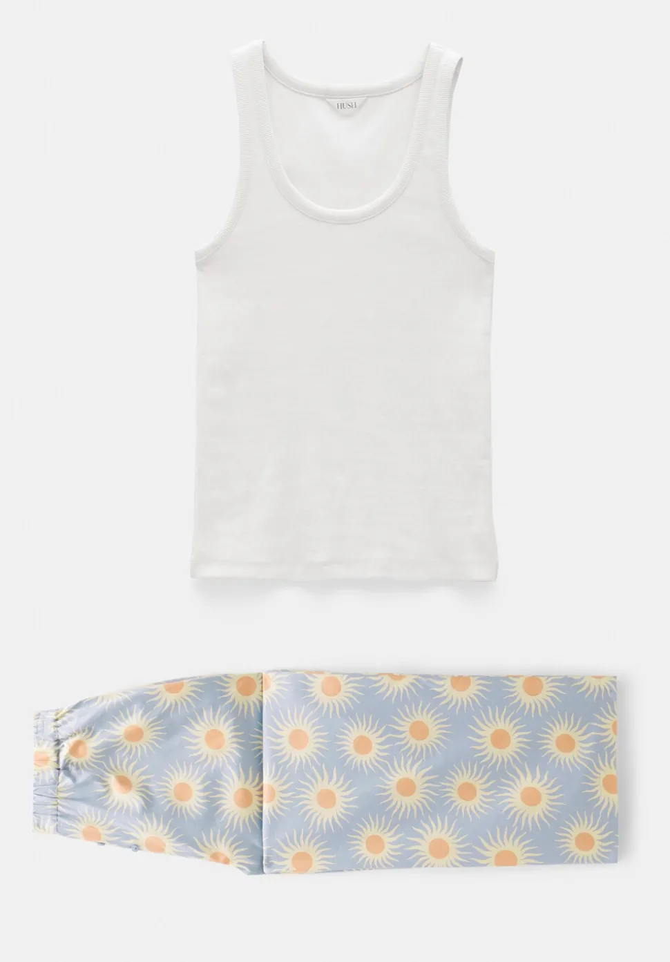 Cotton Sateen Vest Pyjamas Set