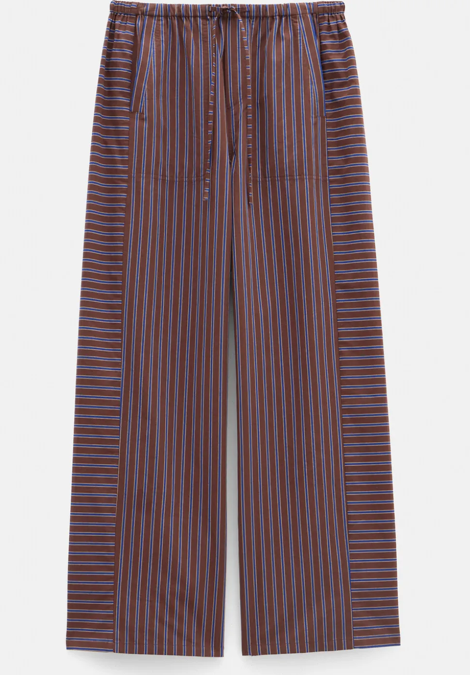 Cotton Stripe Pull On Trousers