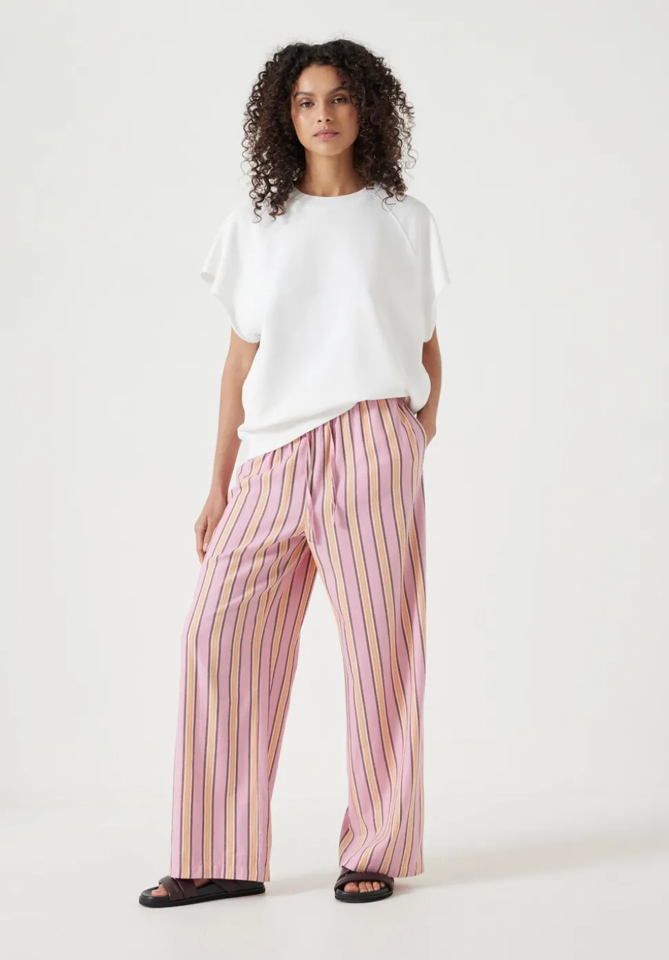 Cotton Stripe Trousers