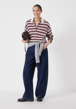Cotton Striped Polo Top