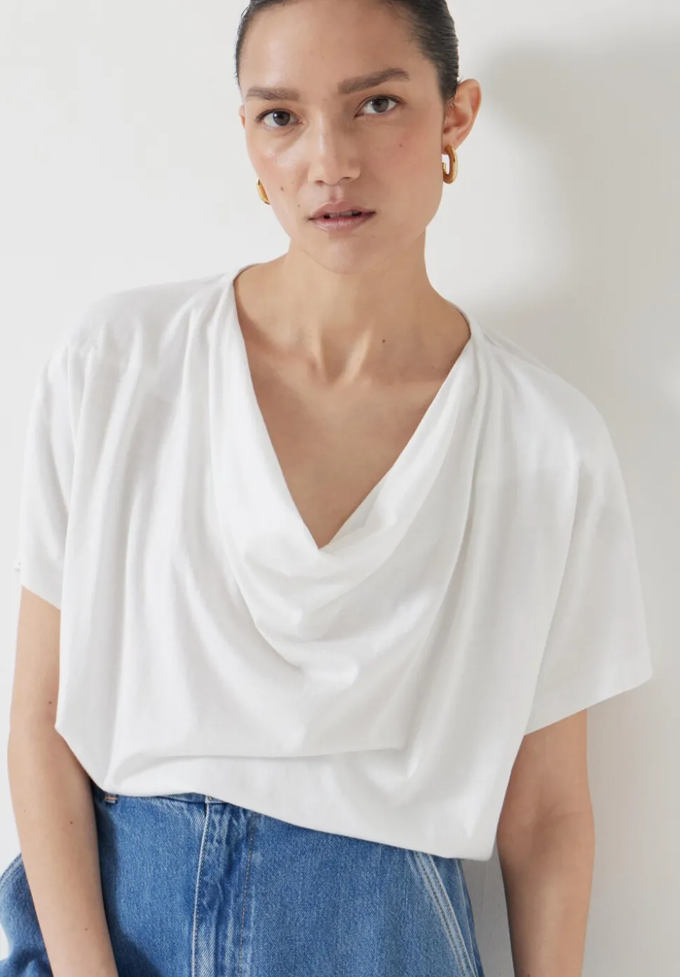 Cowl Neck T-Shirt