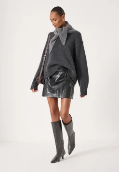 Crackle Patent Mini Skirt