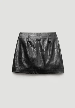 Crackle Patent Mini Skirt