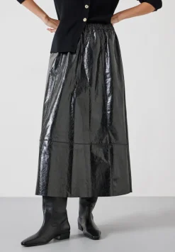 Crackled Patent Skirt
