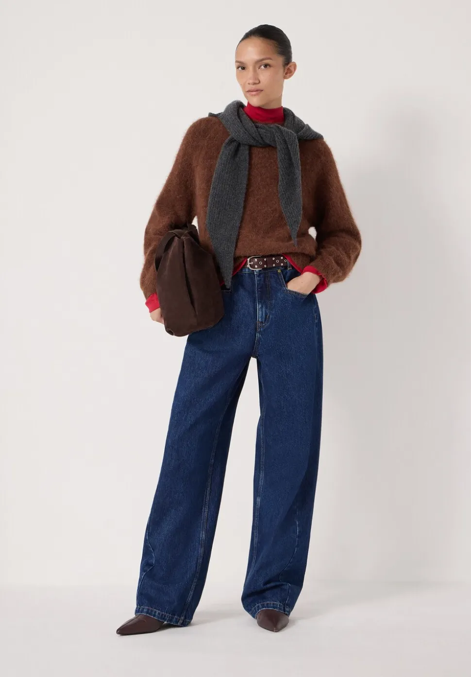Crew Neck Alpaca Wool Jumper