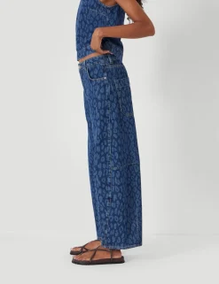 Cropped Bree Horseshoe Barrel Leg Jeans