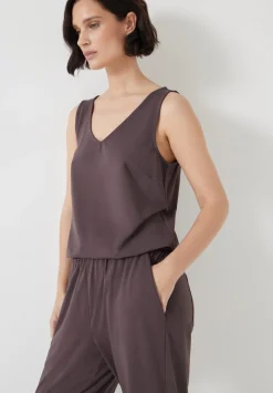 Cropped Jersey Jumpsuit