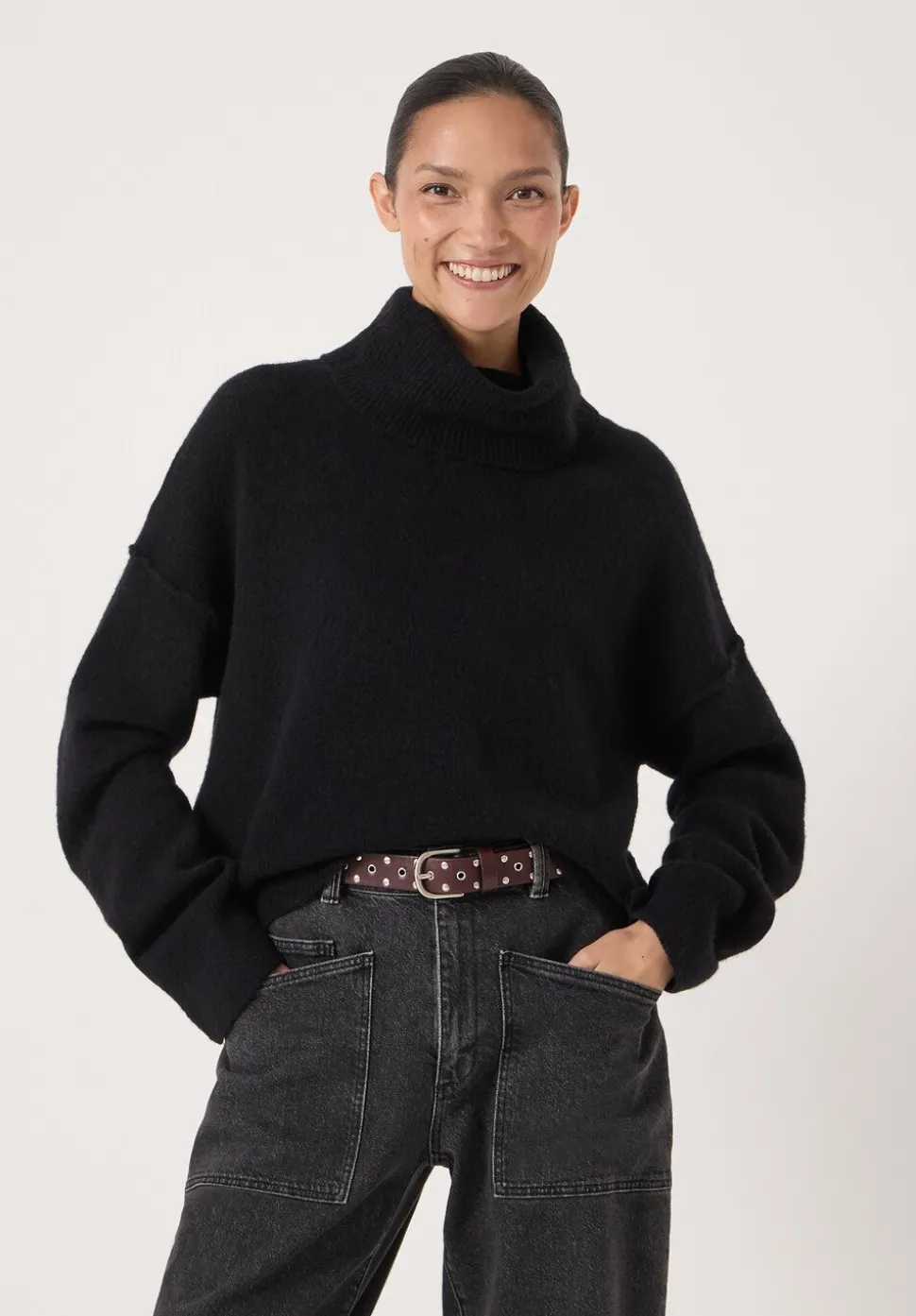 Cropped Meryl Wool Blend Jumper