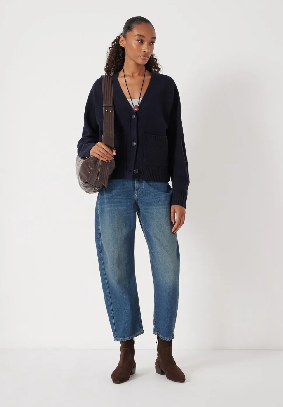 Daisy Merino Wool V Neck Cardigan