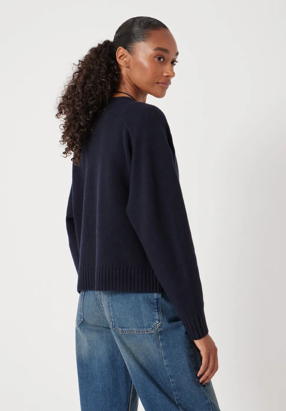 Daisy Merino Wool V Neck Cardigan