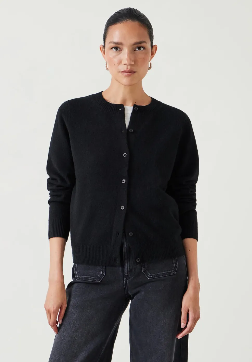 Daphne Cashmere Button Through Slim Cardigan