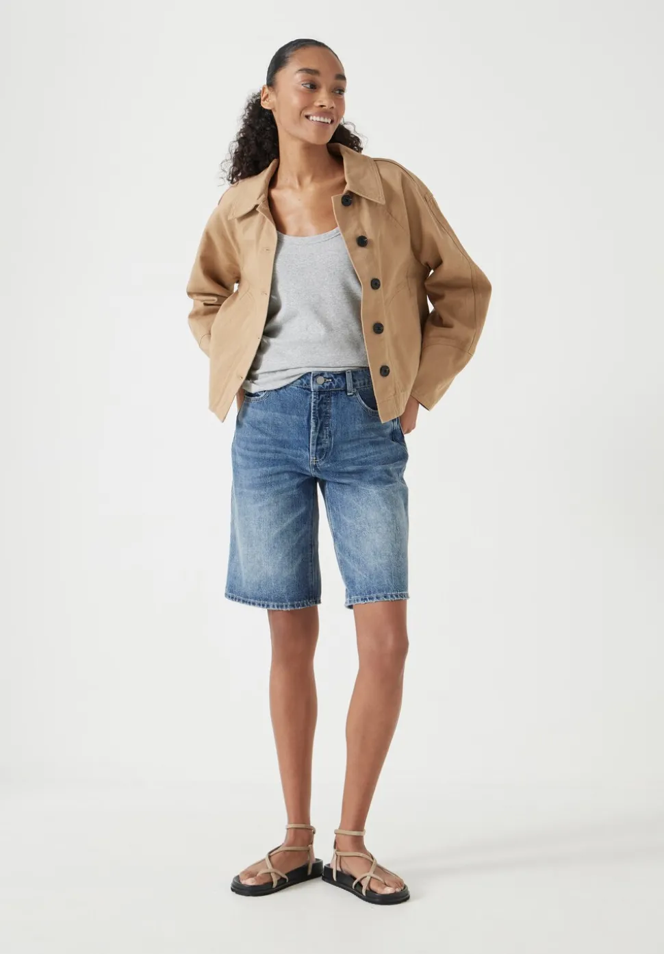 Denim Bermuda Shorts
