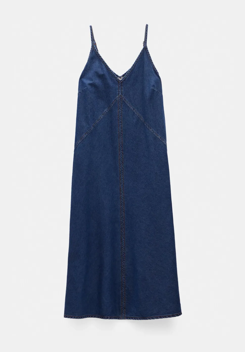 Denim Maxi Slip Dress