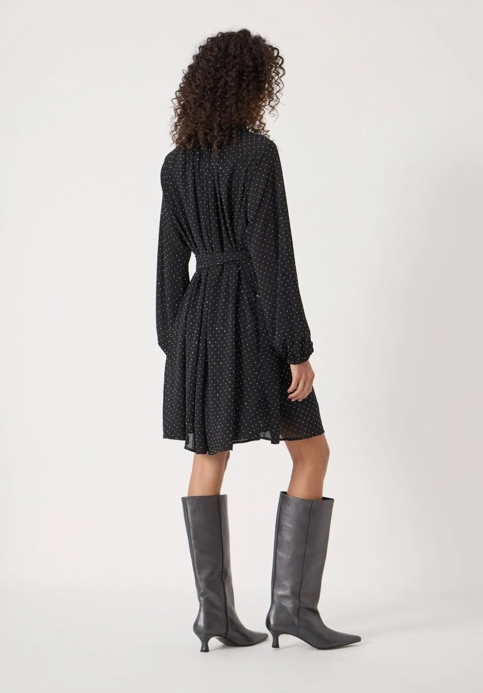 Diamante Chiffon Mini Dress