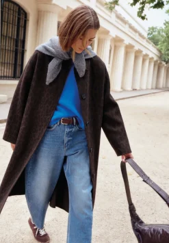 Edie Pure Wool Leopard Double Faced Coat