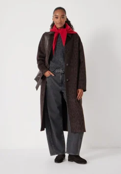 Edie Pure Wool Leopard Double Faced Coat