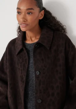 Edie Pure Wool Leopard Double Faced Coat