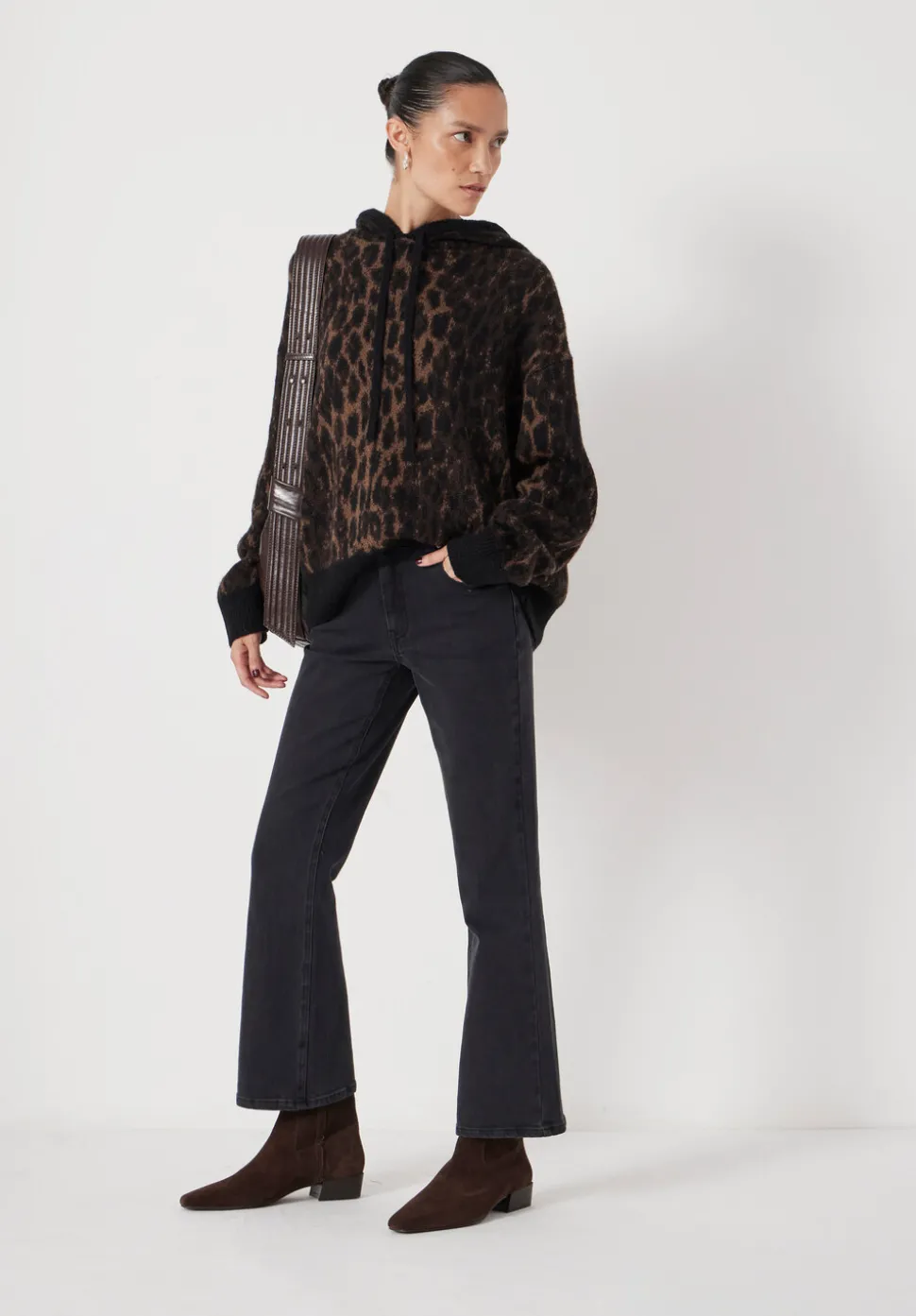 Eliana Cropped Mid Rise Bootcut Jeans