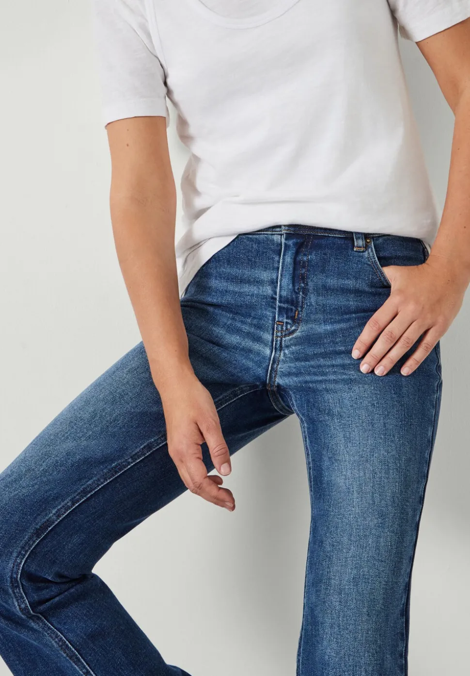 Eliana Mid Rise Bootcut Jeans