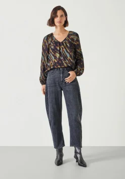 Elise Printed V-Neck Blouse