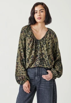 Elise V-Neck Printed Blouse