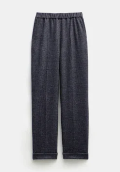 Eliz Slim Wool Blend Check Trousers
