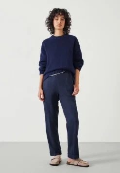 Eliz Slim Wool Blend Check Trousers